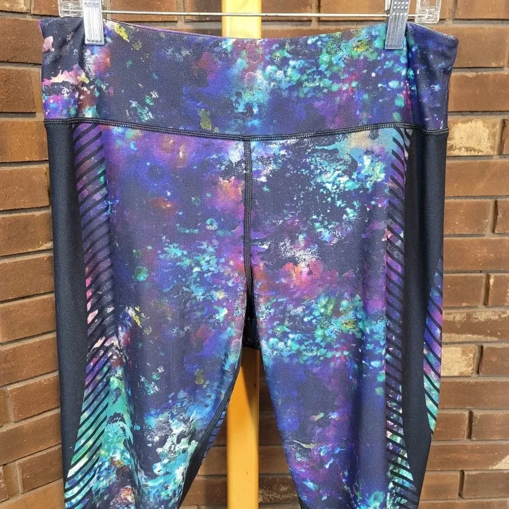 Filas printed cropped athletic leggings athleisure workout pants multi